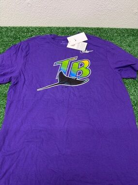 Nike Purple Tampa Bay Devil Rays Stingray Logo Tee